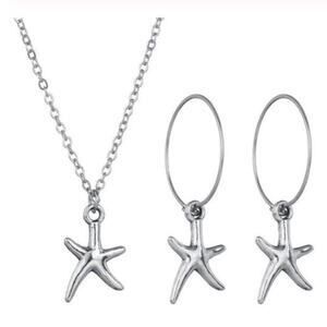 Starfish 3 Piece Necklace and Earring Set